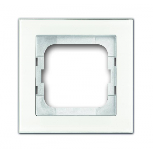  Рамка Axcent Белое стекло 1-постовая ABB 1754-0-4437