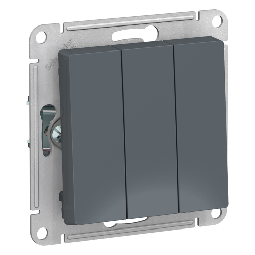  Atlasdesign 3-клавишный Выключатель, сх.1+1+1, 10АХ, механизм, Грифель Schneider Electric ATN000731