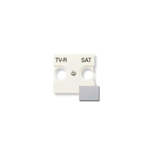  PL Накладка для TV-R-SAT розетки, 2-модульная, серия Zenit, цвет серебристый, ABB N2250.1