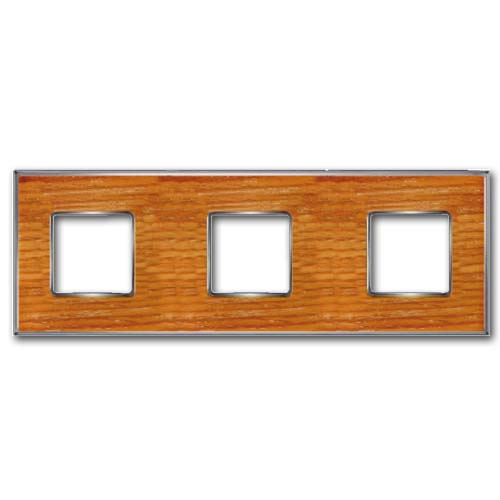 Рамка Vintage Wood OAK / bright chrome 3-постовая Fede FD01313OCB