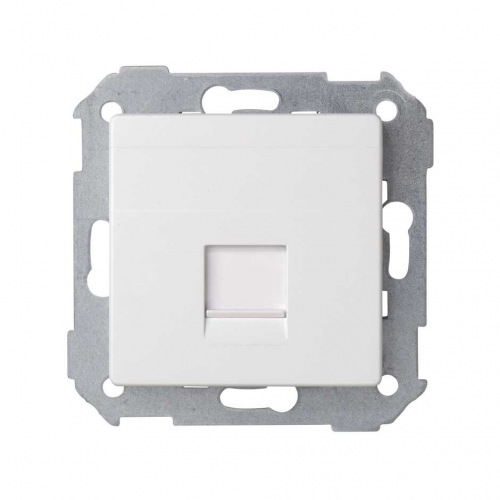  Адаптер со шторками на 1 коннектор UTP (RJ45), FTP (RJ45), RJ12, AMP, S82, S82N, S82 Detail, белый Simon 82005-30