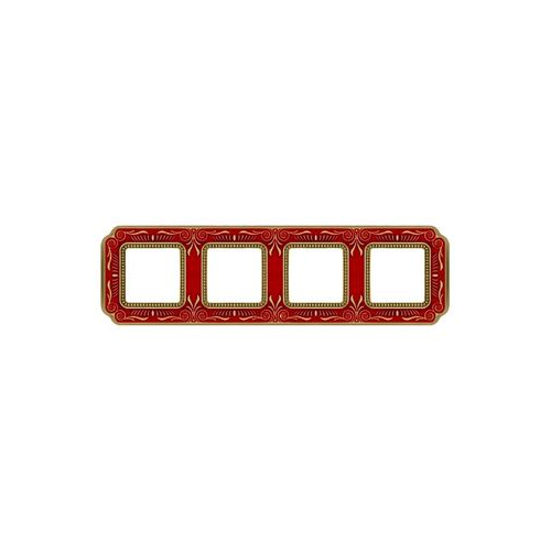  Рамка Smalto Italiano Firenze Ruby red 4-постовая Fede FD01364ROEN