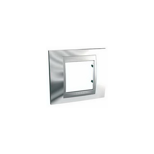  Рамка Unica Top Хром / Алюминий 1-постовая Schneider Electric MGU66.002.010