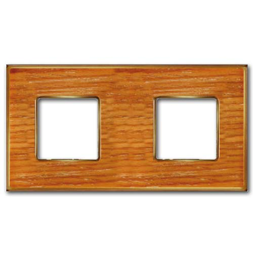  Рамка Vintage Wood OAK / bright gold 2-постовая Fede FD01312OOB