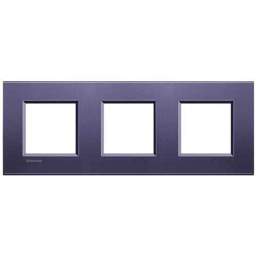  Рамка LivingLight Квадрат Синий шелк 2+2+2 модуля Bticino LNA4802M3CB
