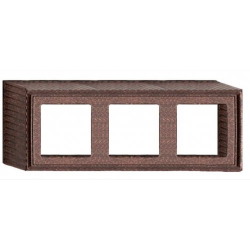  Рамка для накладного монтажа Roma Soft rustic copper 3-постовая Fede FD01503RC