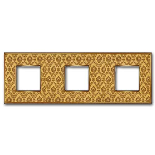  Рамка Vintage Tapestry Decorbrass / Золото 3-постовая Fede FD01323DGOB