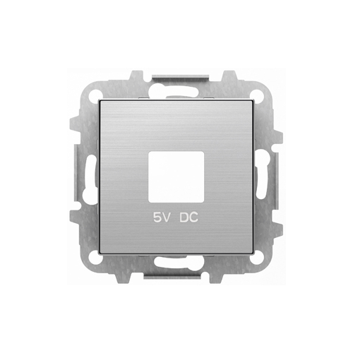  AI Накладка для зарядного устройства USB механизмов 8185 Нержавеющая сталь , ABB 8585