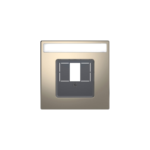  D-life центральная накладка для tae/audio/usb, никель Merten MTN4250-6050