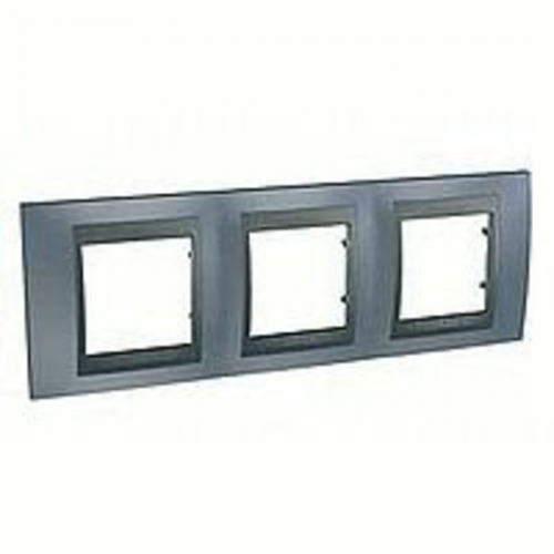  Рамка Unica Top Грей / Графит 3-постовая Schneider Electric MGU66.006.297