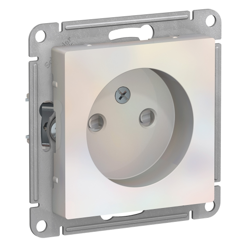  Atlasdesign Розетка без заземления со шторками, 16А, механизм, Жемчуг Schneider Electric ATN000449