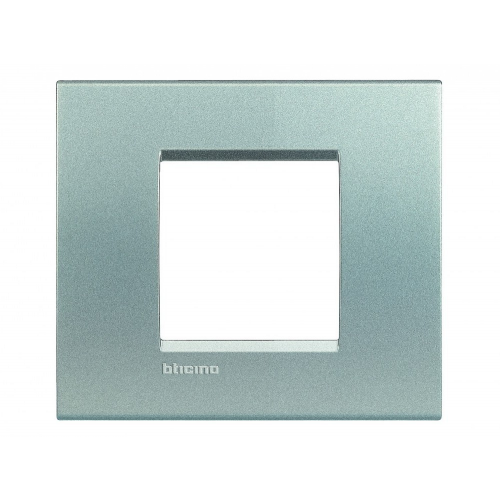  Рамка LivingLight Air Алюминий 2-модульная Bticino LNE4802TE