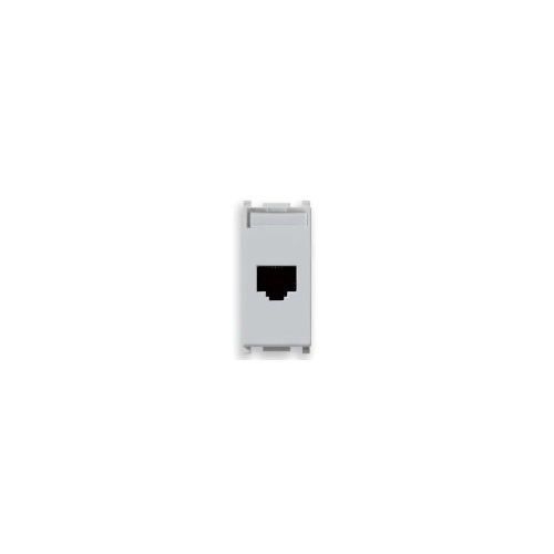  Розетка rj45 netsafe cat5e, серебро Vimar Plana 14339.4.SL