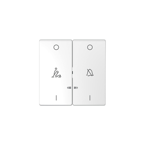  D-life клавиша 2-ная, линзой led, символ: звонок/горничная, белый лотос Merten MTN3429-6035