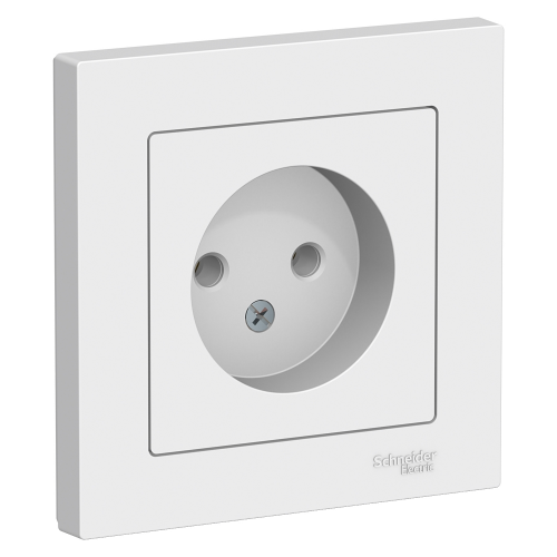 Atlasdesign Розетка без заземления, 16А, в сборе, Белый Schneider Electric ATN000140