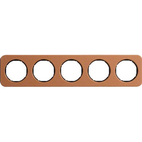  Рамка R.1 Кожа, черный 5-постовая Berker 10152364