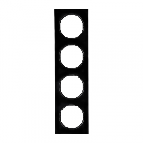  Рамка R.3 Черный 4-постовая Berker 10142245