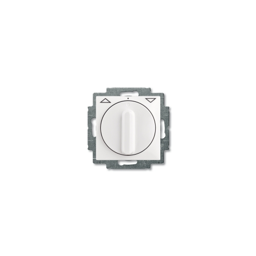  (2713 UCDR-94-507), Механизм выключателя жалюзи повортоный, с накладкой, с ручкой, с фиксацией, 1P+N+E, серия Basic 55, альпийский белый, ABB 1101-0-0920