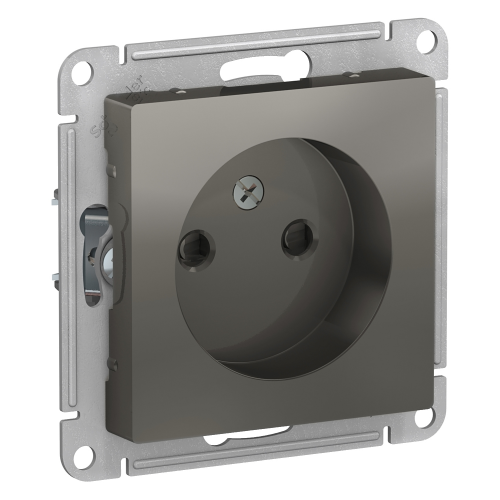  Atlasdesign Розетка без заземления со шторками, 16А, механизм, Сталь Schneider Electric ATN000949