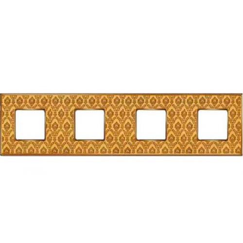  Рамка Vintage Tapestry Decorbrass / Золото 4-постовая Fede FD01324DGOB