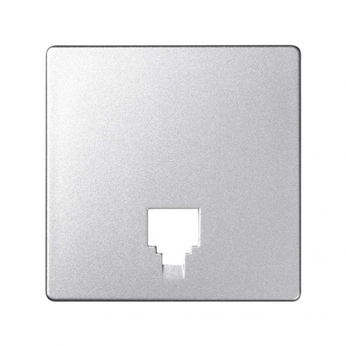  Накладка на телефонную розетку RJ-11, RJ-12, S82 Detail, алюминий Simon 82062-93