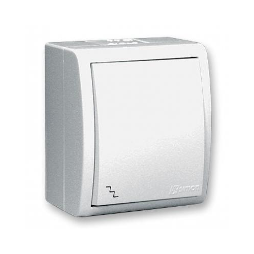  Выключатель одноклавишный проходной, IP54, 10А 250В, винтовой зажим, S15 Aqua, белый Simon 15 Aqua 1594201-030
