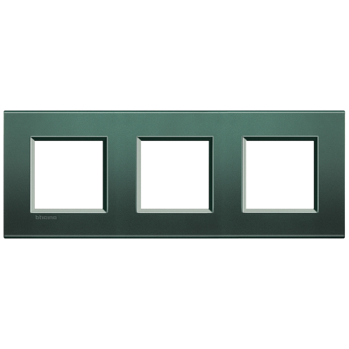  Рамка LivingLight Квадрат Зеленый шелк 2+2+2 модуля Bticino LNA4802M3PK