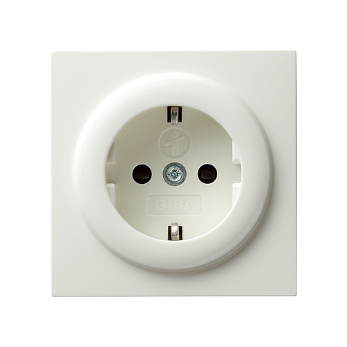  Розетка с защитой от детей Белый Gira S-color 045340