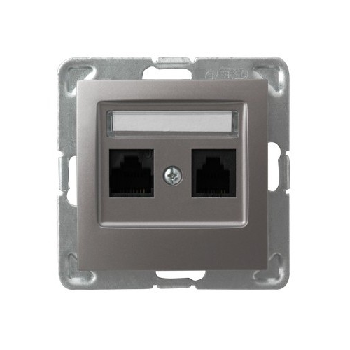 Ospel Impresja Титан Розетка компьютерная 2-я, категория 5e, RJ-45, без рамки GPK-2Y/K/m/23