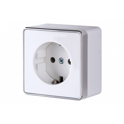  Розетка с заземлением и шторками Gallant (белая) Gallant Werkel a036766 WL15-02-02