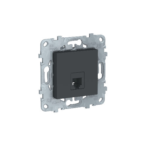  Розетка телефонная, RJ11, одиночная, 4 контакта, Антрацит Schneider Electric NU549254