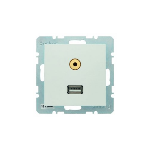  BMO USB/3.5mm AUDIO S1 цвет: полярная белезна Berker 3315398989