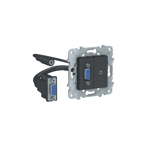  Розетка HD15+Minijack, Антрацит Schneider Electric NU593254