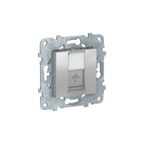 Розетка компьютерная, RJ45, одиночная, кат. 5е UTP, Алюминий Schneider Electric NU541130