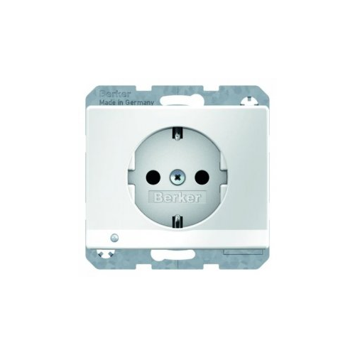  Розетка SCHUKO с подсветкой для ориентирования, Arsys, цвет: полярная белизна Berker 41090069