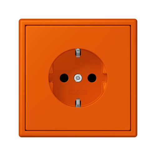  Les Couleurs® Le Corbusier SCHUKO®-розетка со встроенной повышенной защитой от прикосновения orange vif Jung LC1520KI4320S