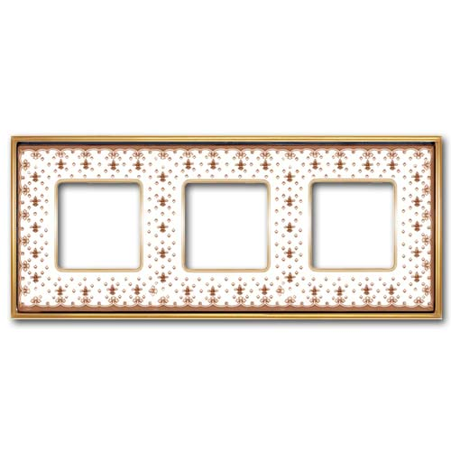  Рамка Vintage Porcelain Brown LYS / Золото 3-постовая Fede FD01343MAOB