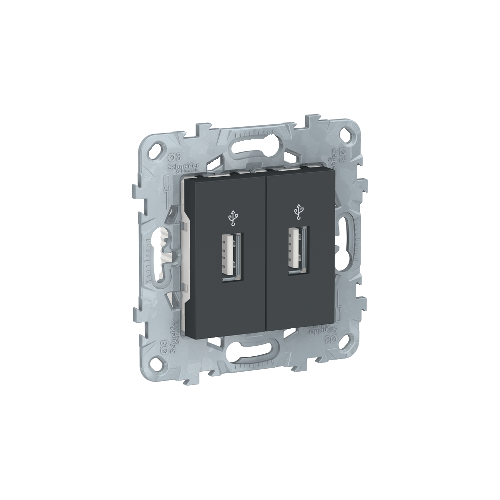  USB-коннектор, 2-местный, Антрацит Schneider Electric NU542754