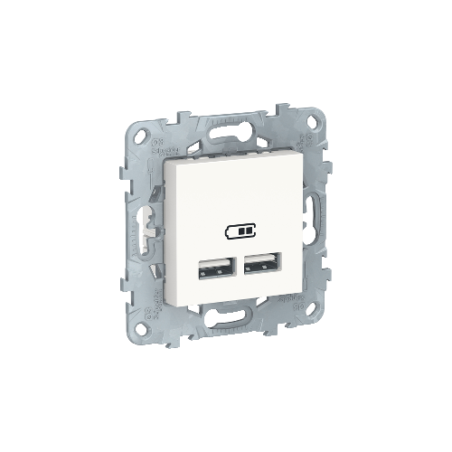  Розетка USB, 2-местная, 5 В / 2100 мА, Белый Schneider Electric NU541818