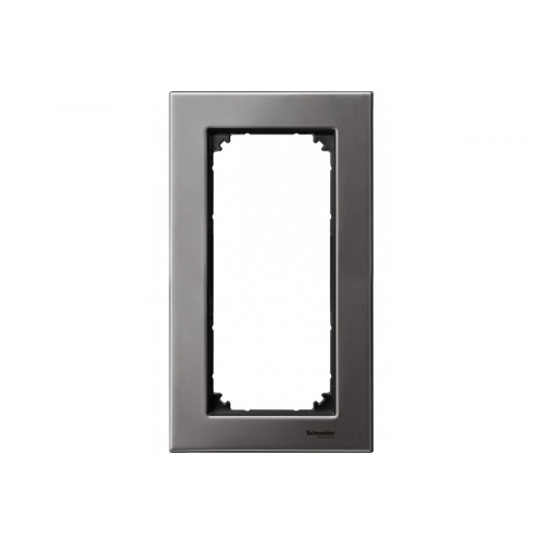  Рамка M-Elegance Серый родий 2-постовая Merten MTN403814