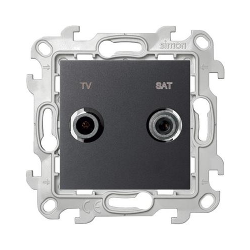  Розетка TV-SAT оконечная, графит Simon 24 2410486-038