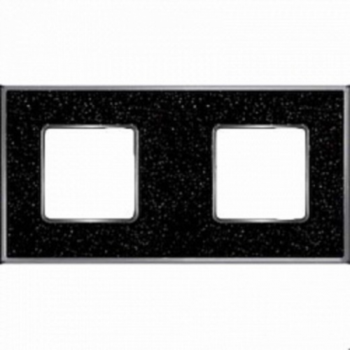  Рамка Vintage Corinto Blackquartz / Хром 2-постовая Fede FD01332BQCB