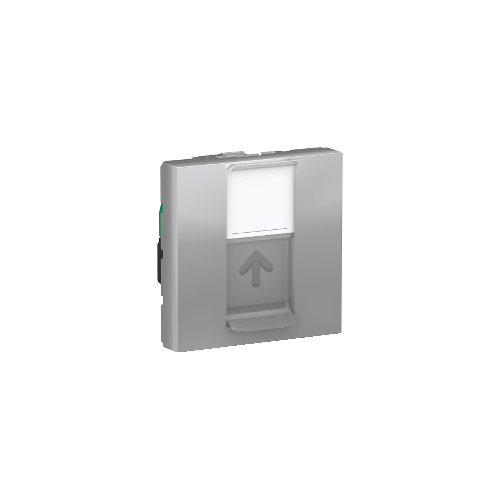  Розетка компьютерная, RJ45, одиночная, кат. 5е UTP, 2 модуля, Алюминий Schneider Electric NU341130