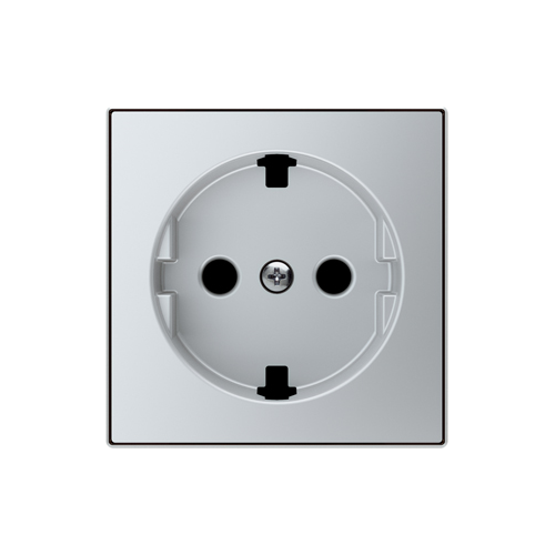  PL Накладка для розеток 2Р+Е с плоской поверхностью серебряный, ABB 8588.9