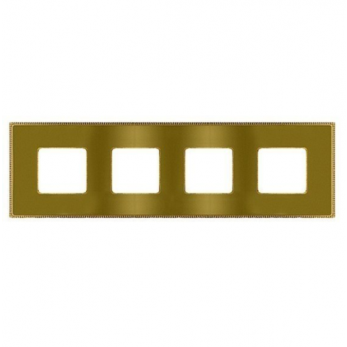  Рамка Belle Epoque Metal Bright gold / Bright gold 4-постовая гор/верт. Fede FD01434OBOB