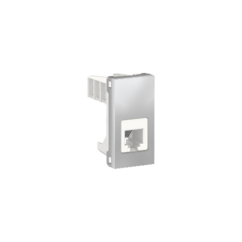  Розетка телефонная, RJ12, одиночная, 1 Модуль, Алюминий Schneider Electric NU349130