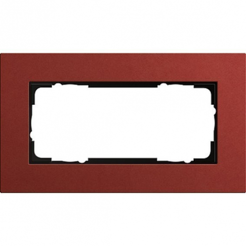  Рамка без перегородки Esprit Linoleum-Multiplex Красный 2-постовая Gira 1002229