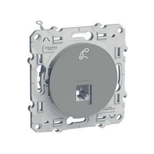 RJ12 6 контакт алюминий Odace Schneider Electric S53R497