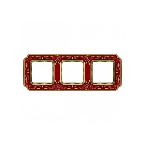  Рамка Smalto Italiano Firenze Ruby red 3-постовая Fede FD01363ROEN