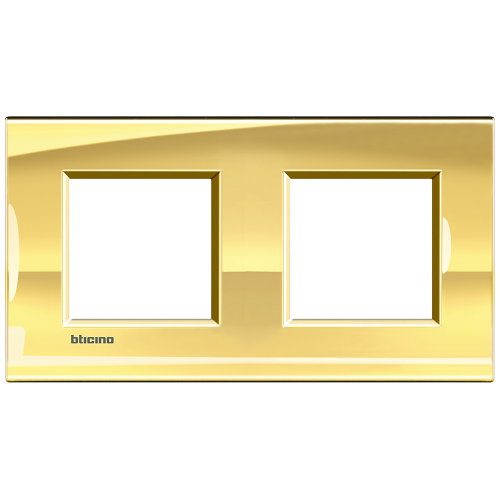  Рамка LivingLight Квадрат Золото 2+2 модуля Bticino LNA4802M2OA